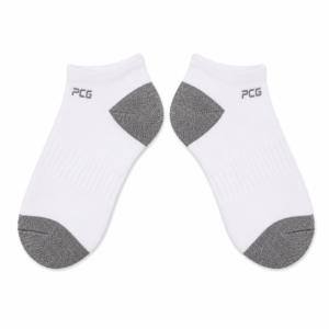 Custom athletic low-cut ankle socks with cushioned sole for team sports manufactured by PCG Sportswear