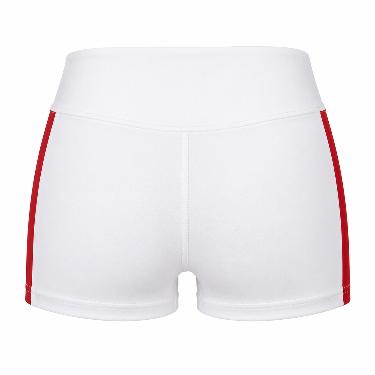 Custom cheer practice shorts high-waist compression with sublimated team colors manufactured by PCG Sportswear