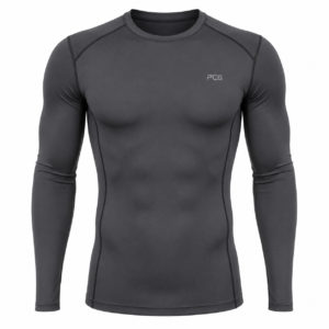 Custom long sleeve compression shirt cold weather athletic base layer manufactured by PCG Sportswear