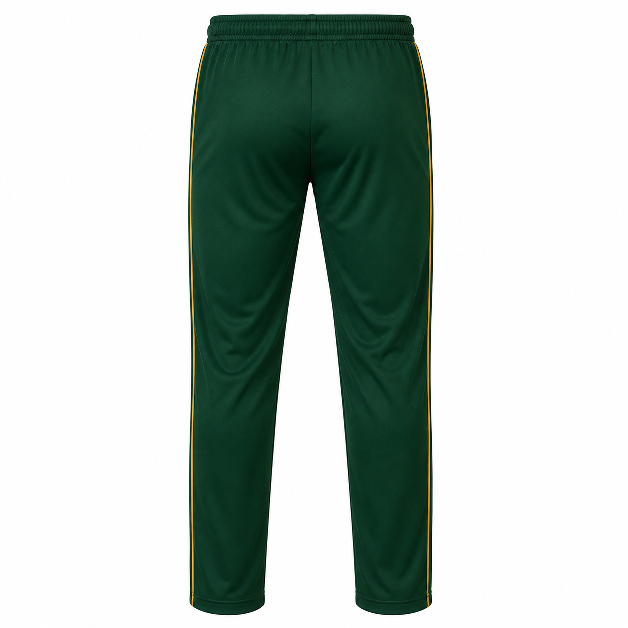 Custom cricket performance trousers full-length color with side piping manufactured by PCG Sportswear Sialkot