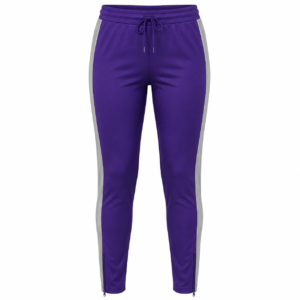 Custom dance team warm-up pants tapered fit with ankle zip and sublimated side stripe manufactured by PCG Sportswear