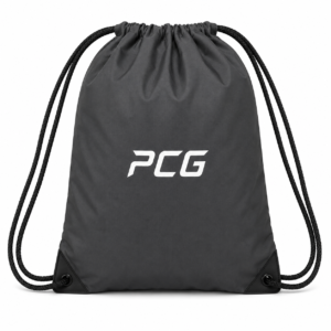 Custom drawstring cinch sack bag with team sublimation print manufactured by PCG Sportswear