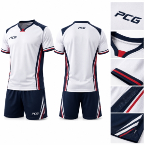 Custom lacrosse elite game uniform featuring lacrosse jersey and performance shorts manufactured by PCG Sportswear