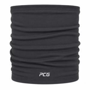 Custom athletic face gaiter and neck warmer tube scarf for cold weather sports manufactured by PCG Sportswear