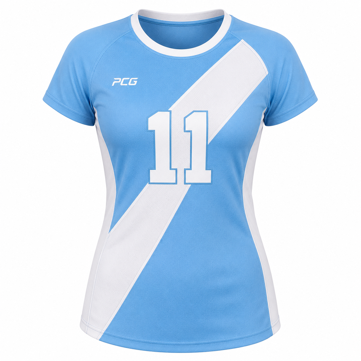 Custom women's field hockey jersey crew neck with sublimated team design manufactured by PCG Sportswear