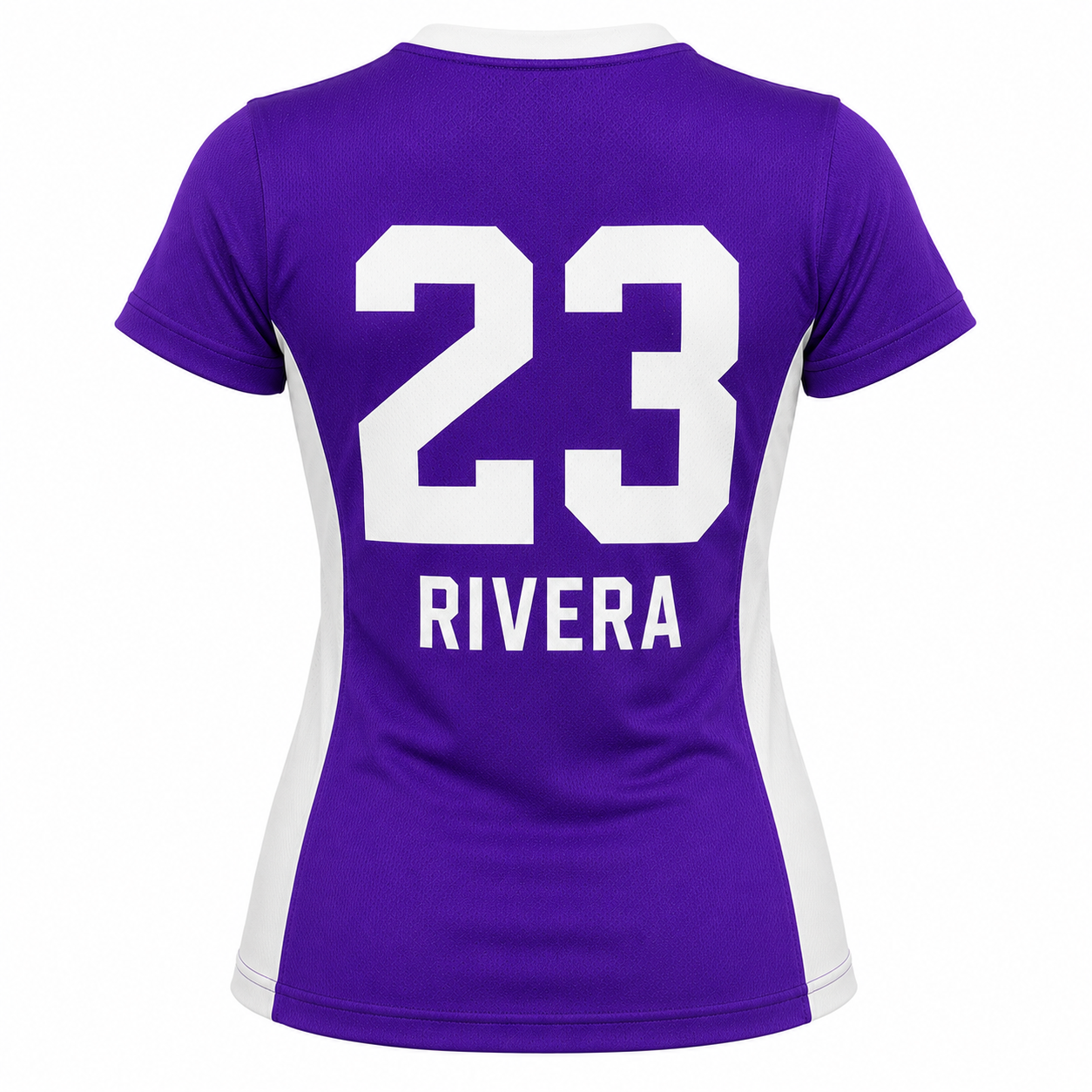 Custom girls flag football jersey V-neck with sublimated team design manufactured by PCG Sportswear