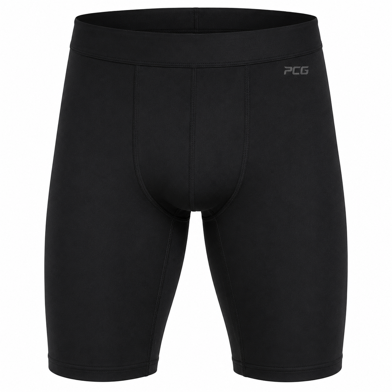 Custom football compression shorts flat waistband 7-inch inseam worn under game pants manufactured by PCG Sportswear
