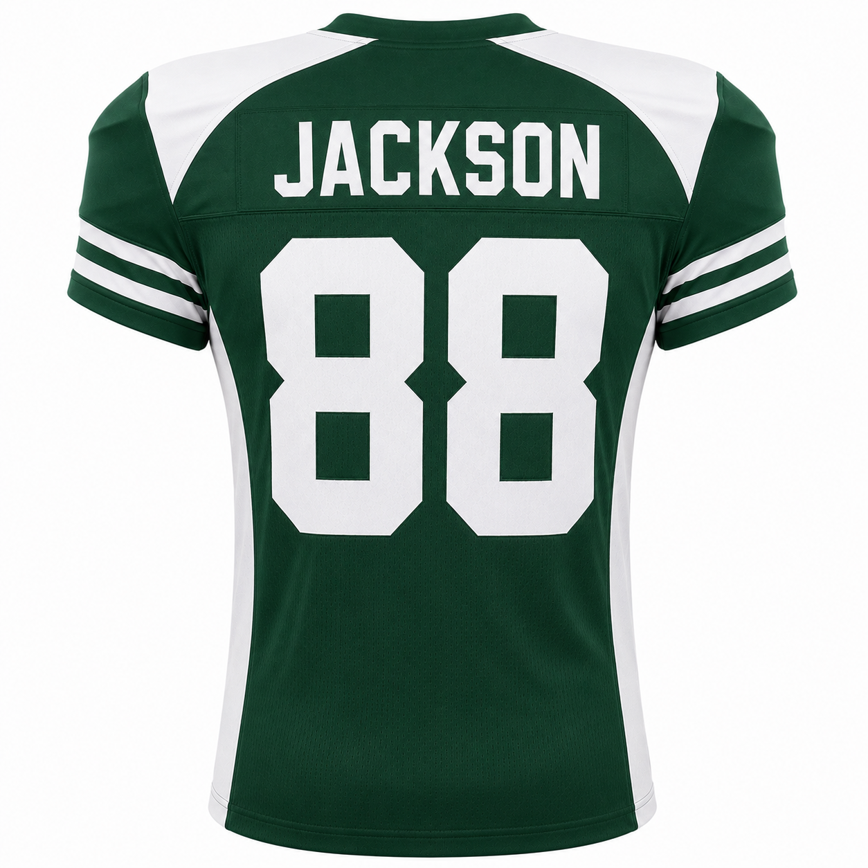 Custom American football game jersey with shoulder yoke panels and sublimated number manufactured by PCG Sportswear