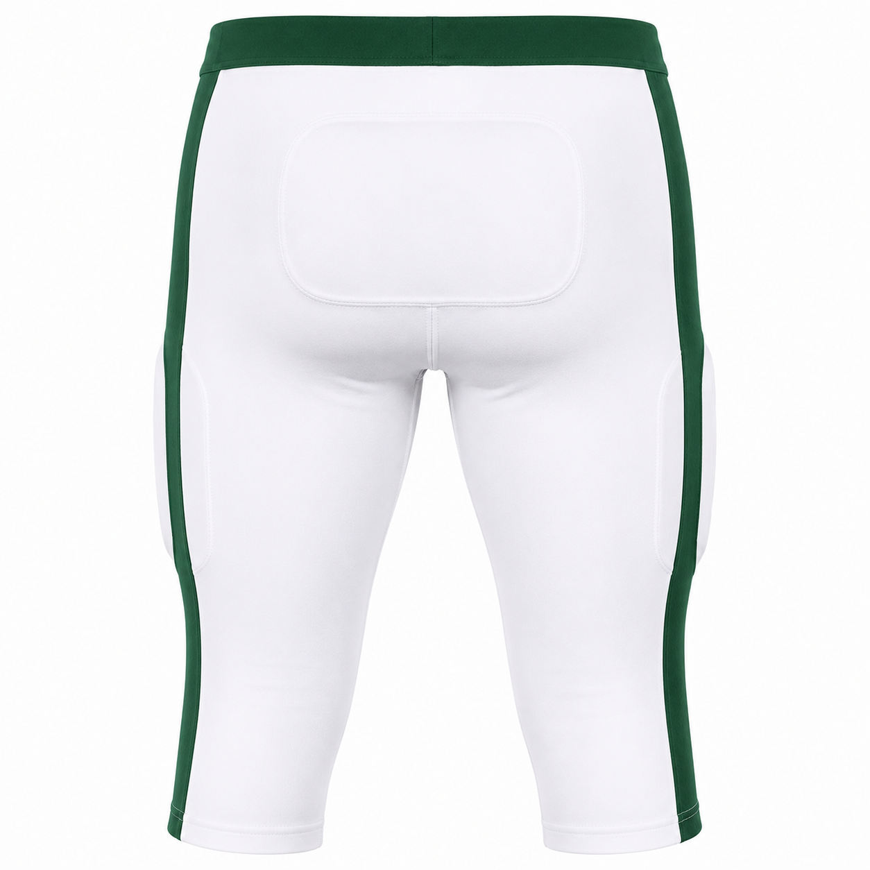 Custom American football game pants with integrated pad pockets and side stripe manufactured by PCG Sportswear