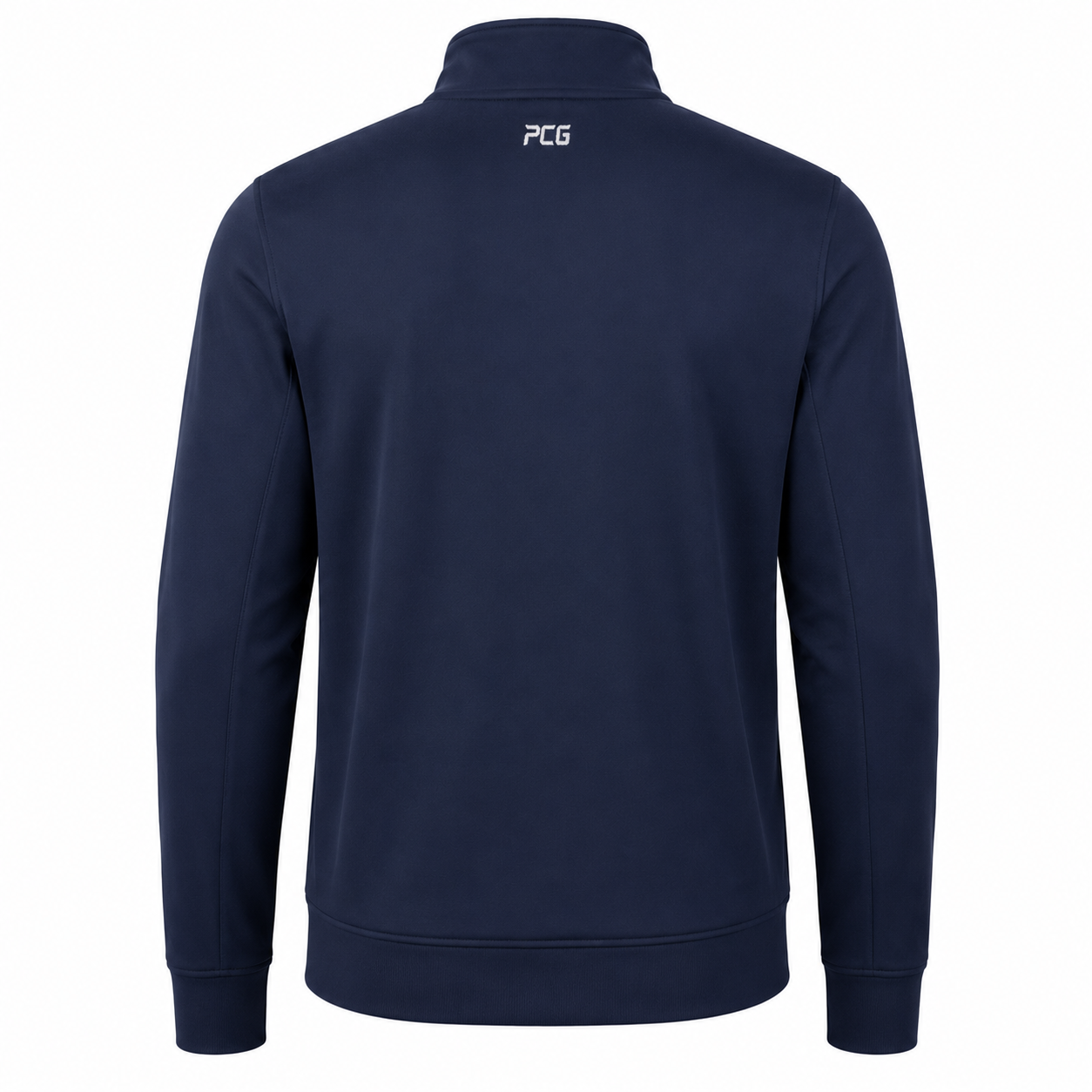 Custom full-zip athletic warm-up track jacket with team branding manufactured by PCG Sportswear