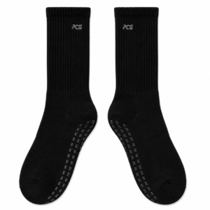 Custom anti-slip grip socks with rubber sole pads for soccer and rugby manufactured by PCG Sportswear