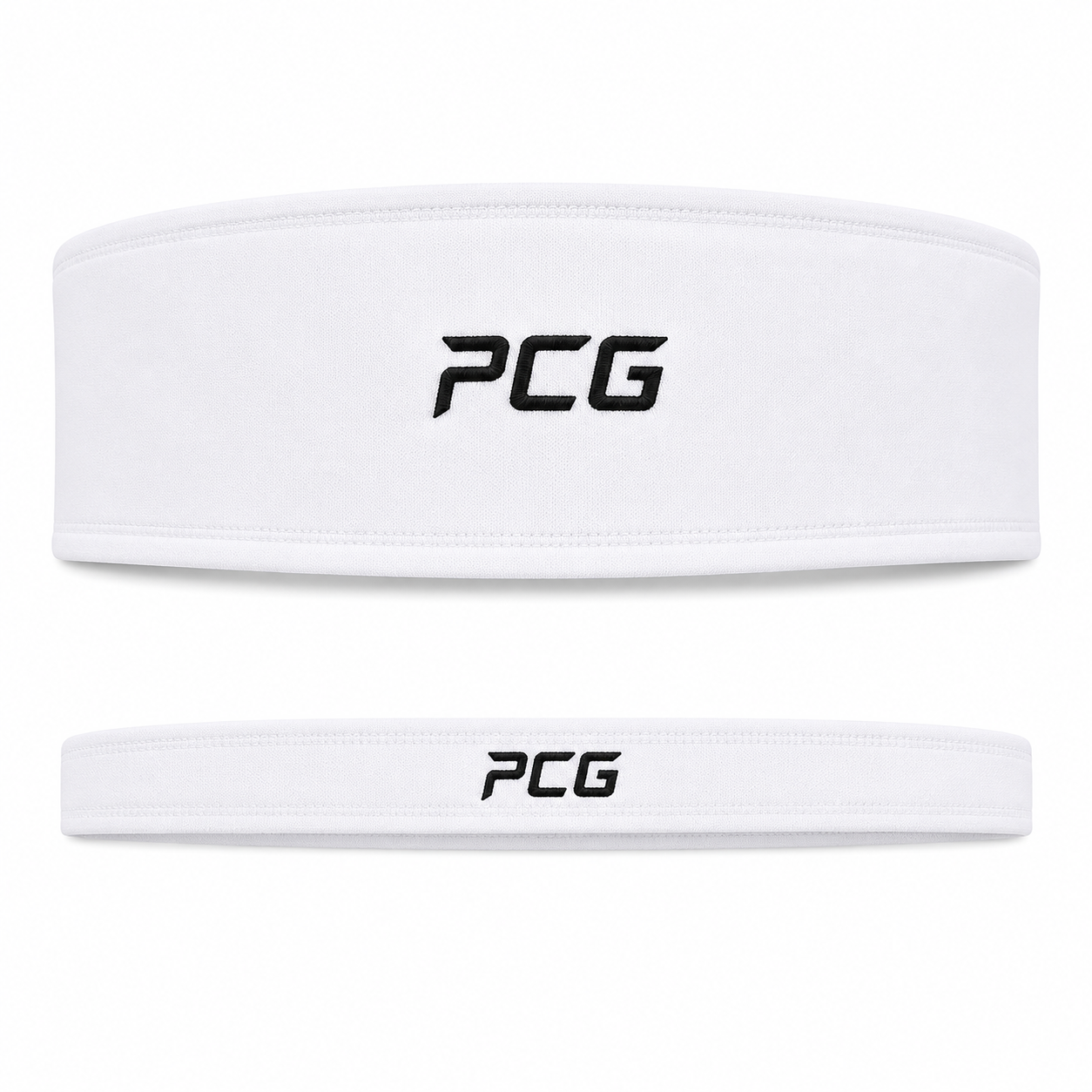 Custom moisture-wicking wide and thin athletic headbands with team colors manufactured by PCG Sportswear