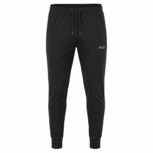 Custom athletic jogger sweatpants with tapered fit and team branding manufactured by PCG Sportswear