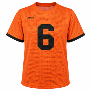 Custom lacrosse shooter shirt short sleeve mesh with sublimated number and team design manufactured by PCG Sportswear