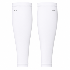 Custom compression athletic leg sleeves with team color customization manufactured by PCG Sportswear