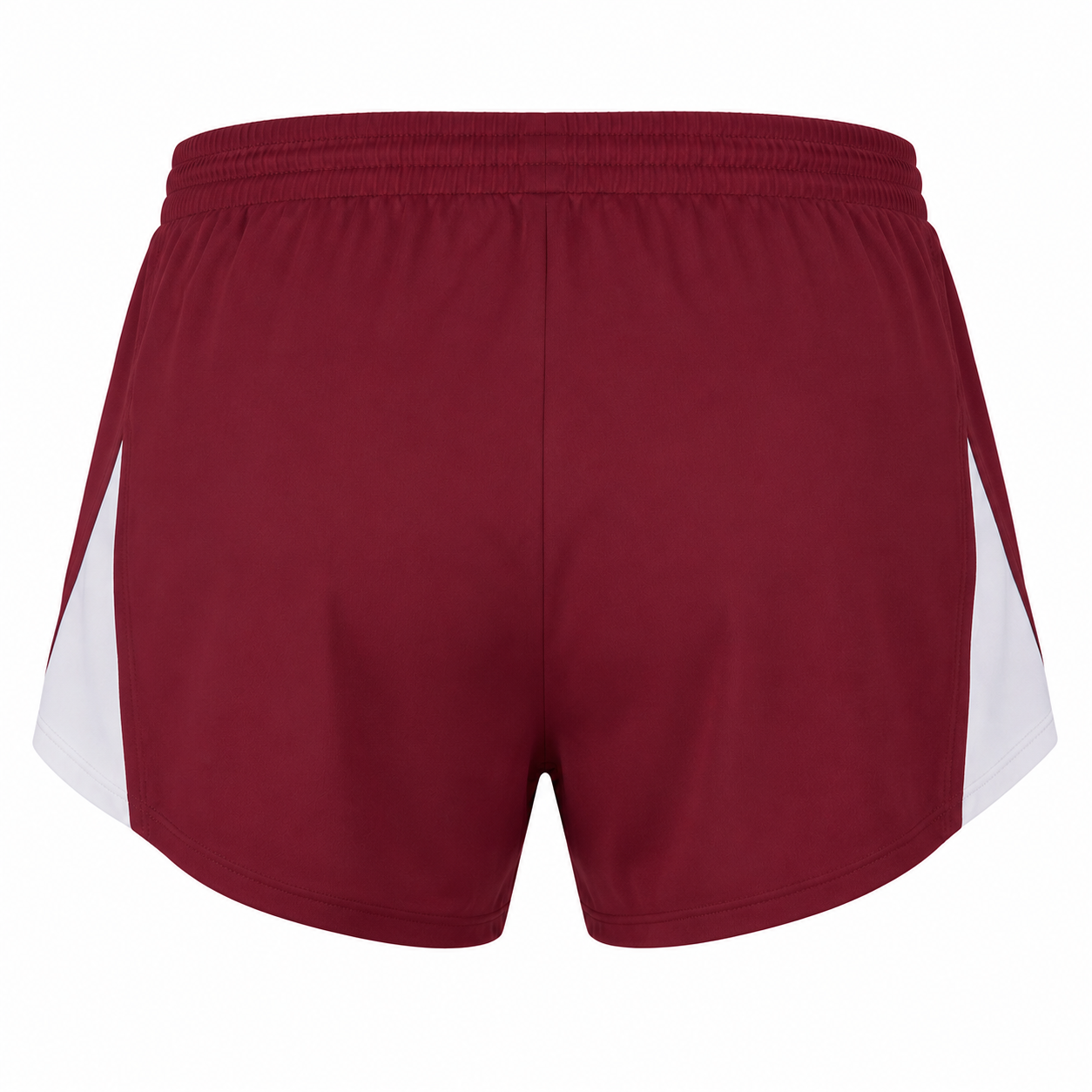 Custom track running shorts split-leg design with elastic waistband and sublimated team colors manufactured by PCG Sportswear
