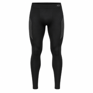 Custom men's gym compression tights full-length with mesh ventilation panels manufactured by PCG Sportswear