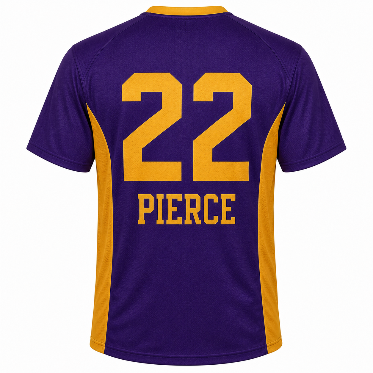 Custom men's lacrosse game jersey crew neck with sublimated player number manufactured by PCG Sportswear