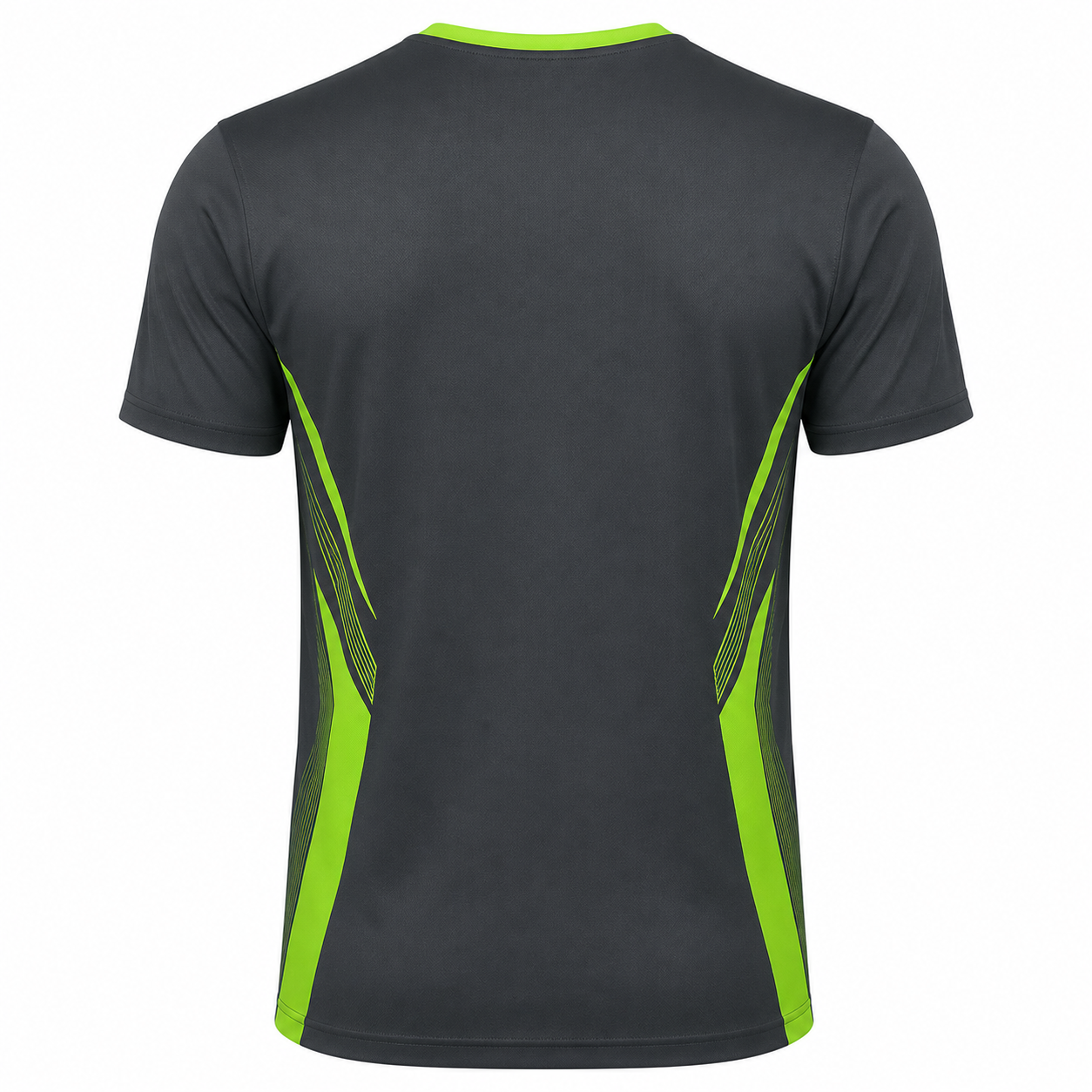 Custom men's gym performance training t-shirt with sublimated side graphic panels manufactured by PCG Sportswear