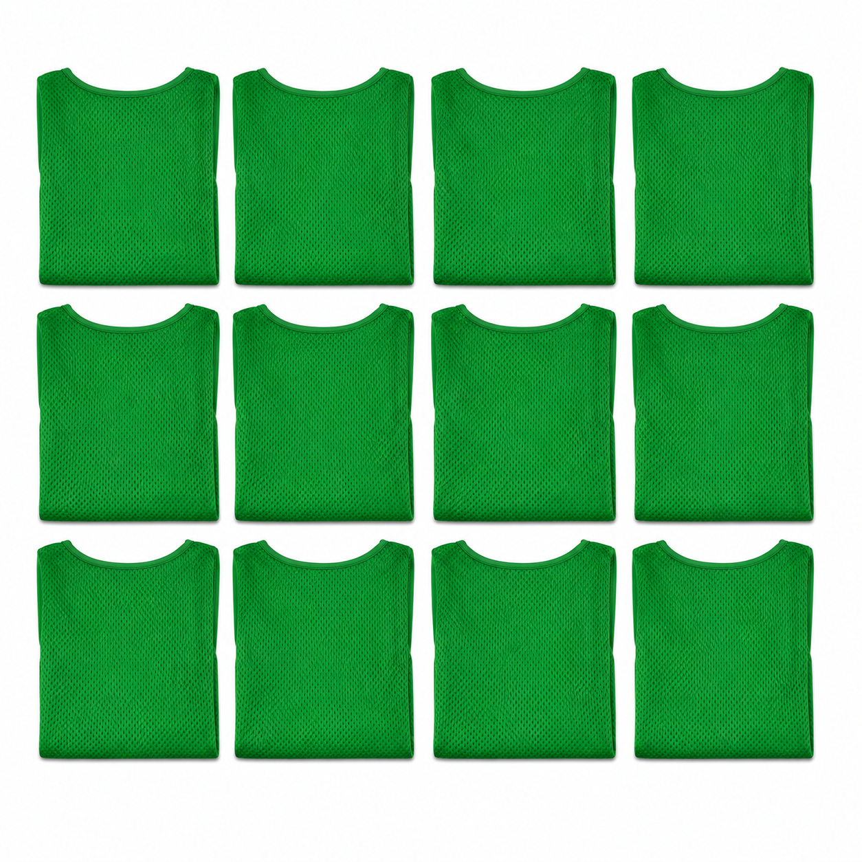 Custom numbered practice pinnie set 12-pack scrimmage bibs for team sports manufactured by PCG Sportswear