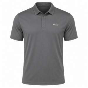 Custom athletic polo shirt for coaching staff and team apparel manufactured by PCG Sportswear