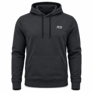 Custom pullover athletic team hoodie with kangaroo pocket and team branding manufactured by PCG Sportswear