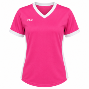 Custom softball pullover V-neck jersey with sublimated name and number manufactured by PCG Sportswear