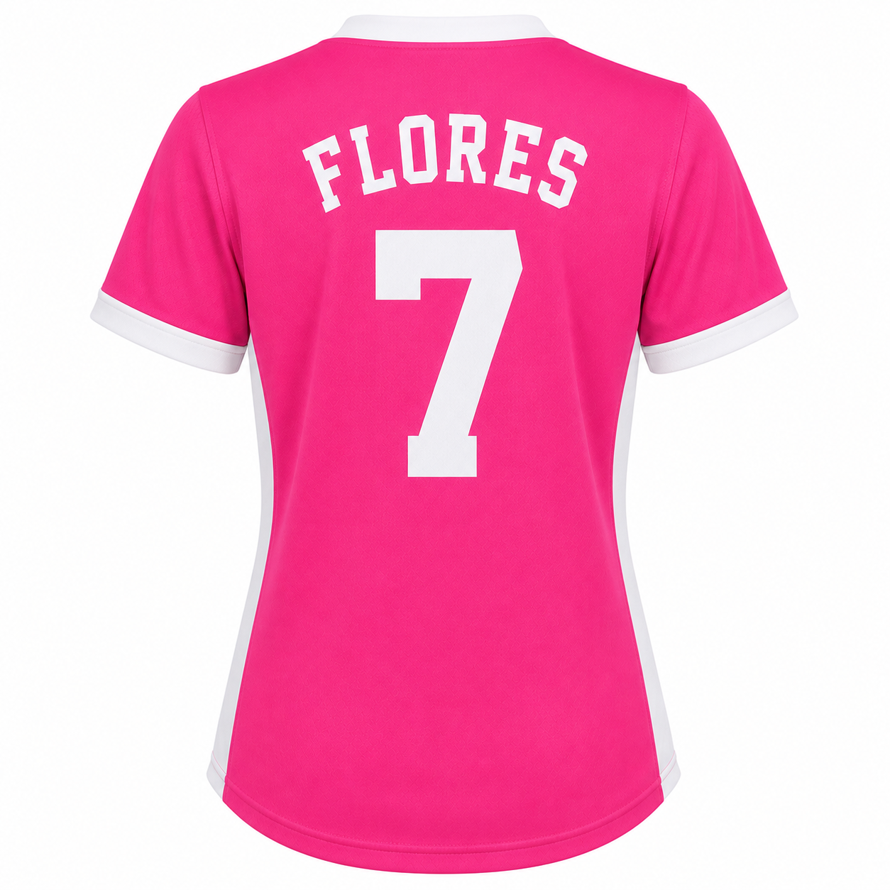 Custom softball pullover V-neck jersey with sublimated name and number manufactured by PCG Sportswear