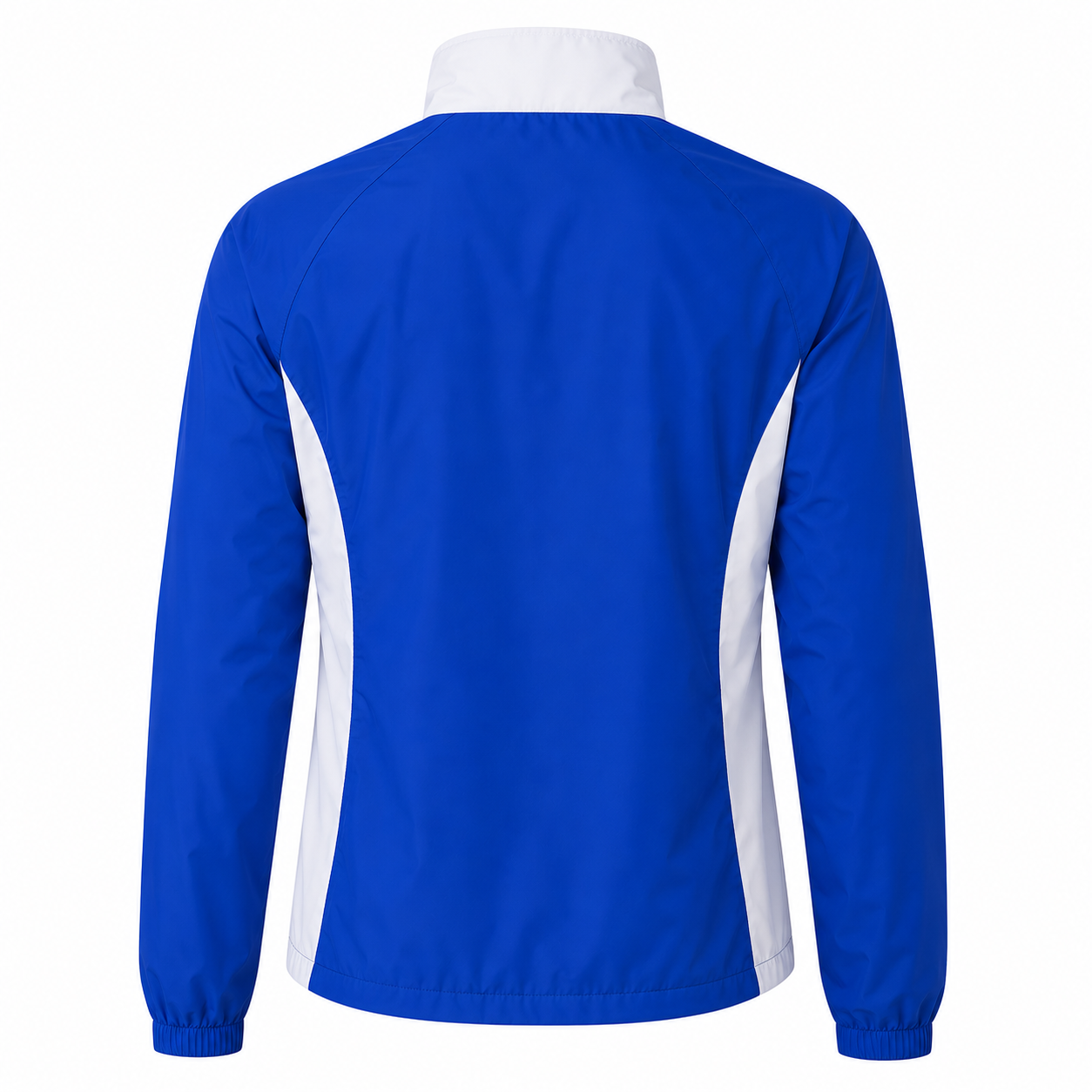 Custom swim team warm-up jacket full-zip water-resistant with sublimated team design manufactured by PCG Sportswear