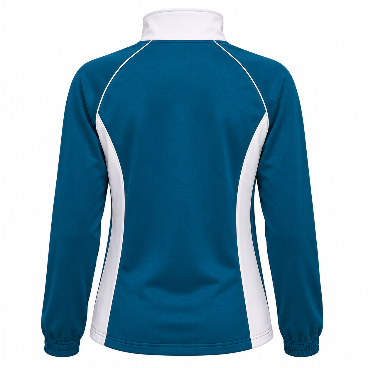 Custom tennis and netball warm-up jacket full-zip with sublimated team design manufactured by PCG Sportswear