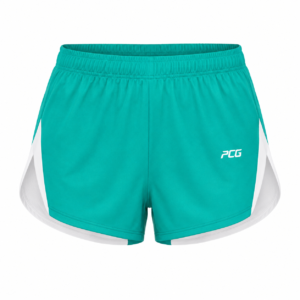 Custom track running shorts split-leg design with elastic waistband and sublimated team colors manufactured by PCG Sportswear