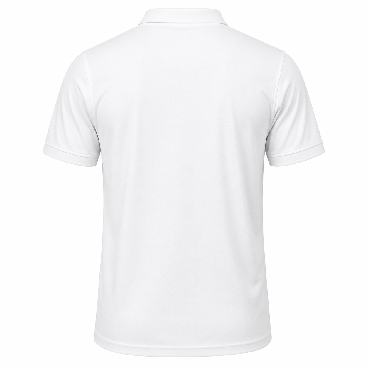 Custom traditional white cricket shirt with classic collar button placket and embroidered club badge manufactured by PCG Sportswear