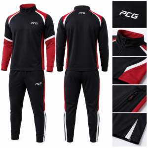 Custom hockey training apparel featuring hockey training shirt and athletic shorts manufactured by PCG Sportswear