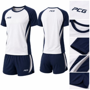 Custom Track and Field training apparel featuring performance running tee and athletic shorts manufactured by PCG Sportswear