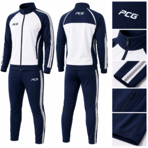 Custom Track and Field teamwear and warmup apparel featuring premium hoodie and joggers manufactured by PCG Sportswear