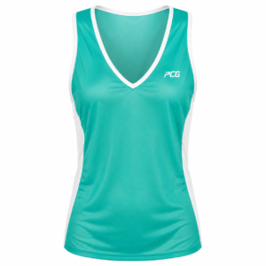 Custom women's track running singlet racerback sleeveless sublimated team design manufactured by PCG Sportswear