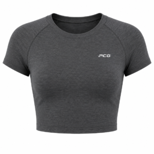 Custom women's athletic crop top for volleyball and team sports manufactured by PCG Sportswear