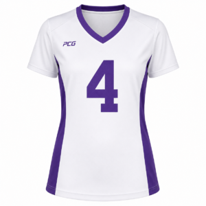 Custom women's lacrosse jersey V-neck fitted cut with sublimated team design manufactured by PCG Sportswear