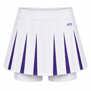Custom women's lacrosse kilt pleated design with built-in compression liner manufactured by PCG Sportswear