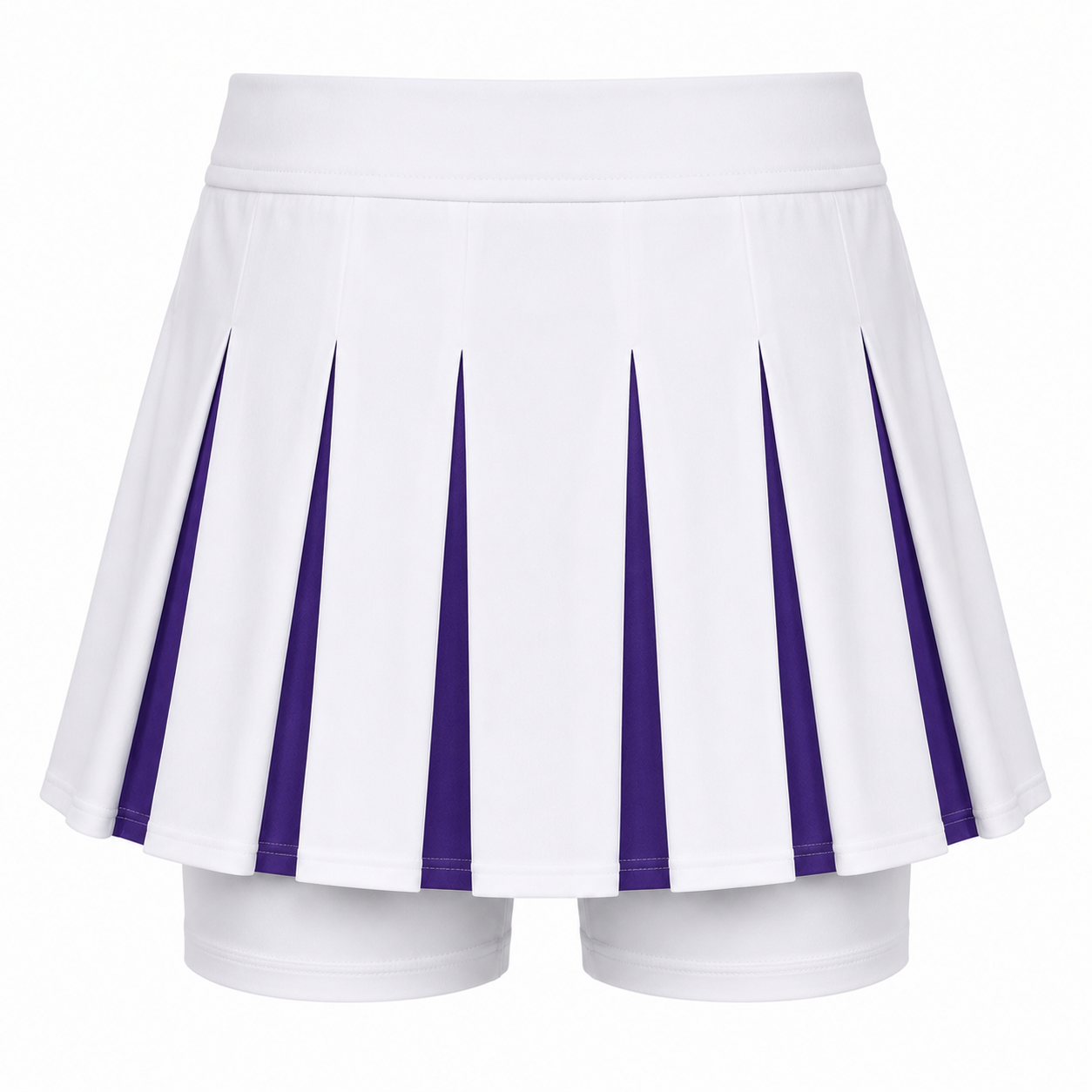 Custom women's lacrosse kilt pleated design with built-in compression liner manufactured by PCG Sportswear