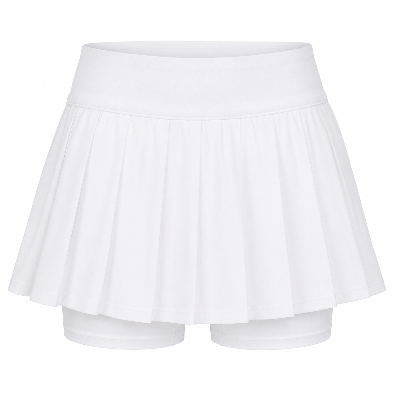 Custom women's athletic skort with built-in shorts liner for tennis softball and lacrosse manufactured by PCG Sportswear