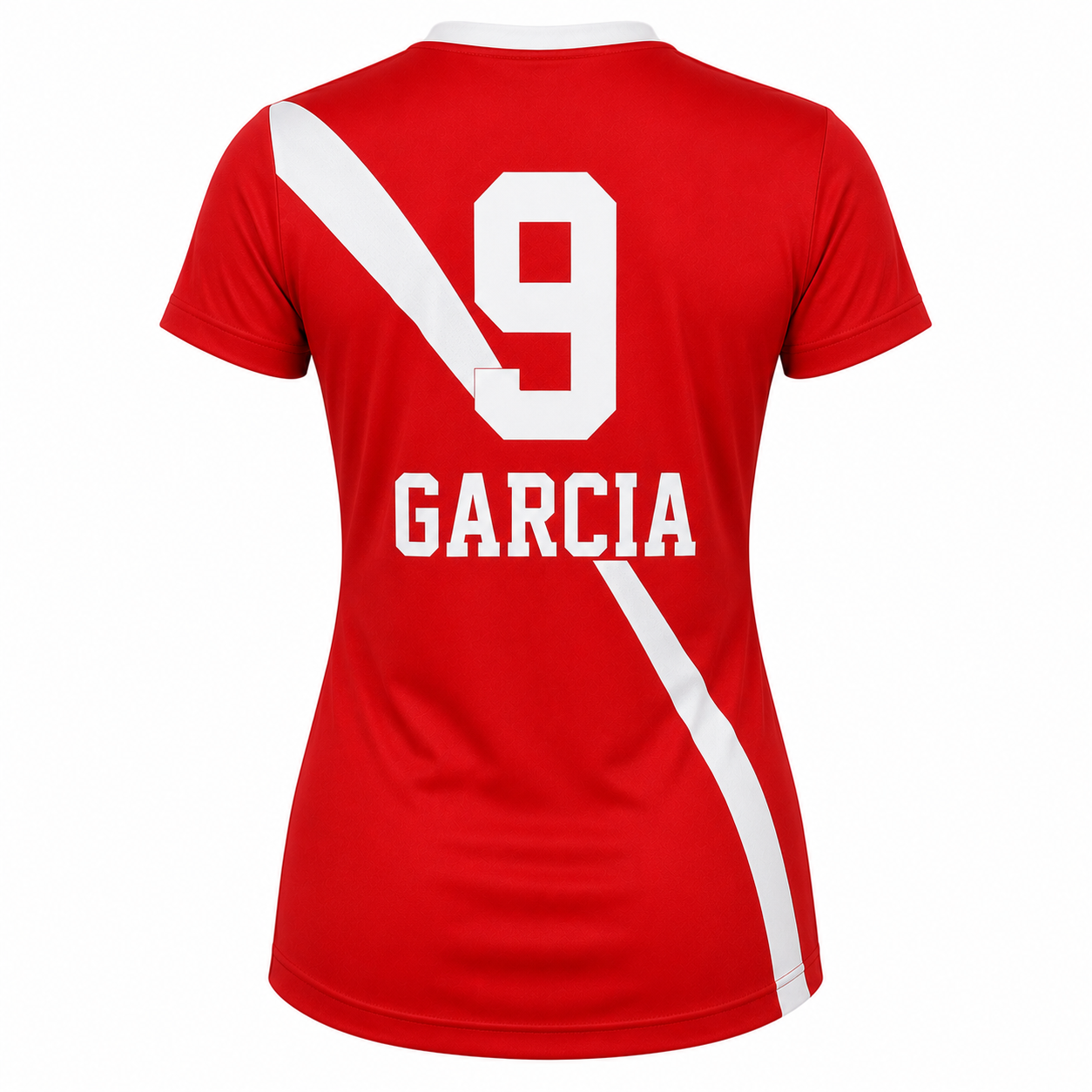 Custom women's soccer game jersey V-neck fitted cut with sublimated design manufactured by PCG Sportswear