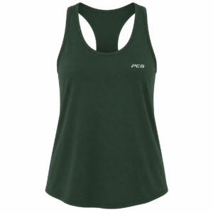 Custom women's racerback athletic training tank top manufactured by PCG Sportswear