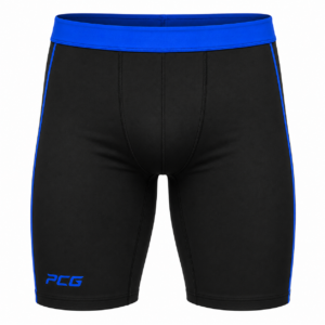 Custom wrestling compression shorts under-singlet with flat waistband and team colors manufactured by PCG Sportswear