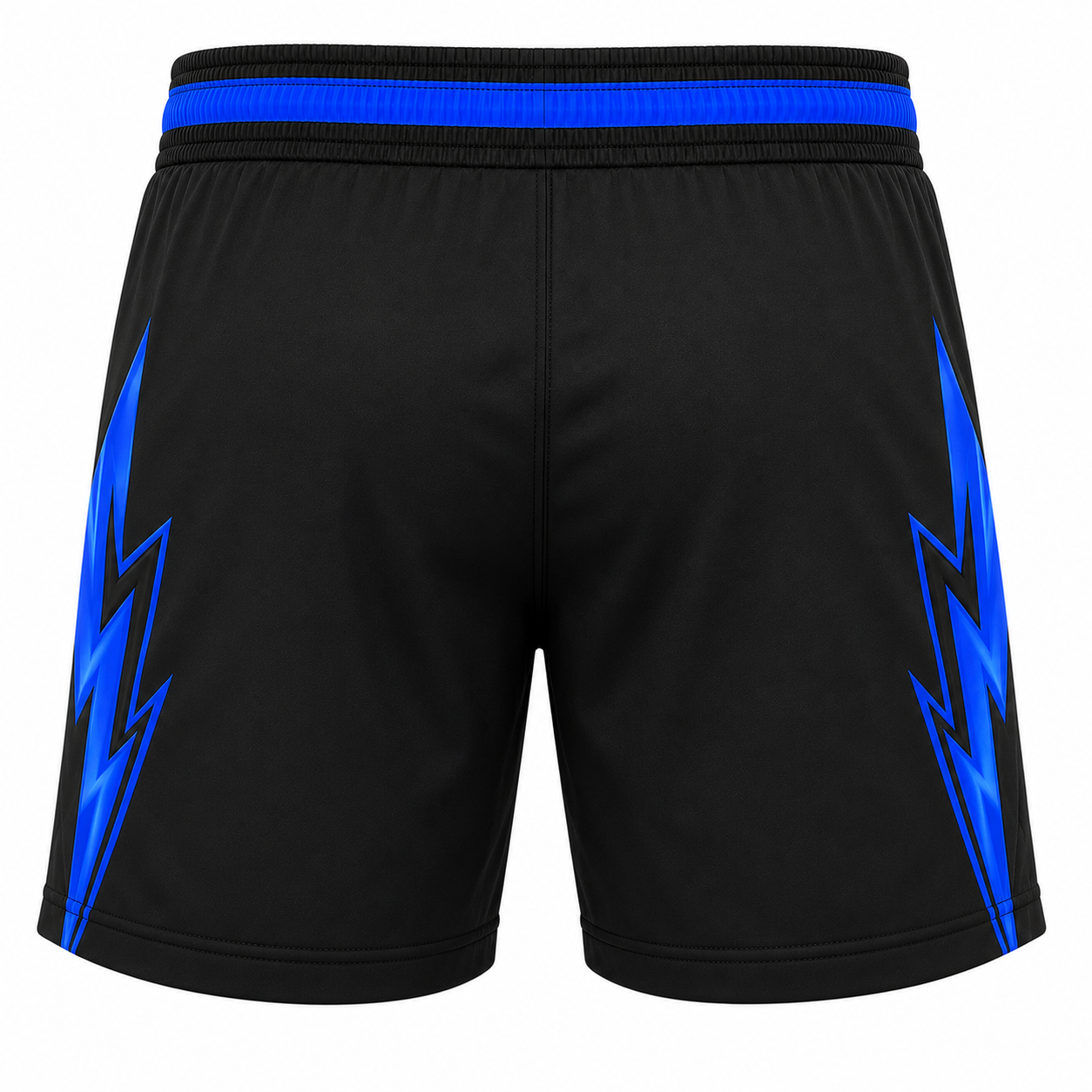 Custom wrestling training shorts with sublimated side graphic panels manufactured by PCG Sportswear
